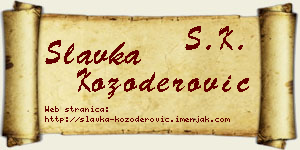 Slavka Kozoderović vizit kartica